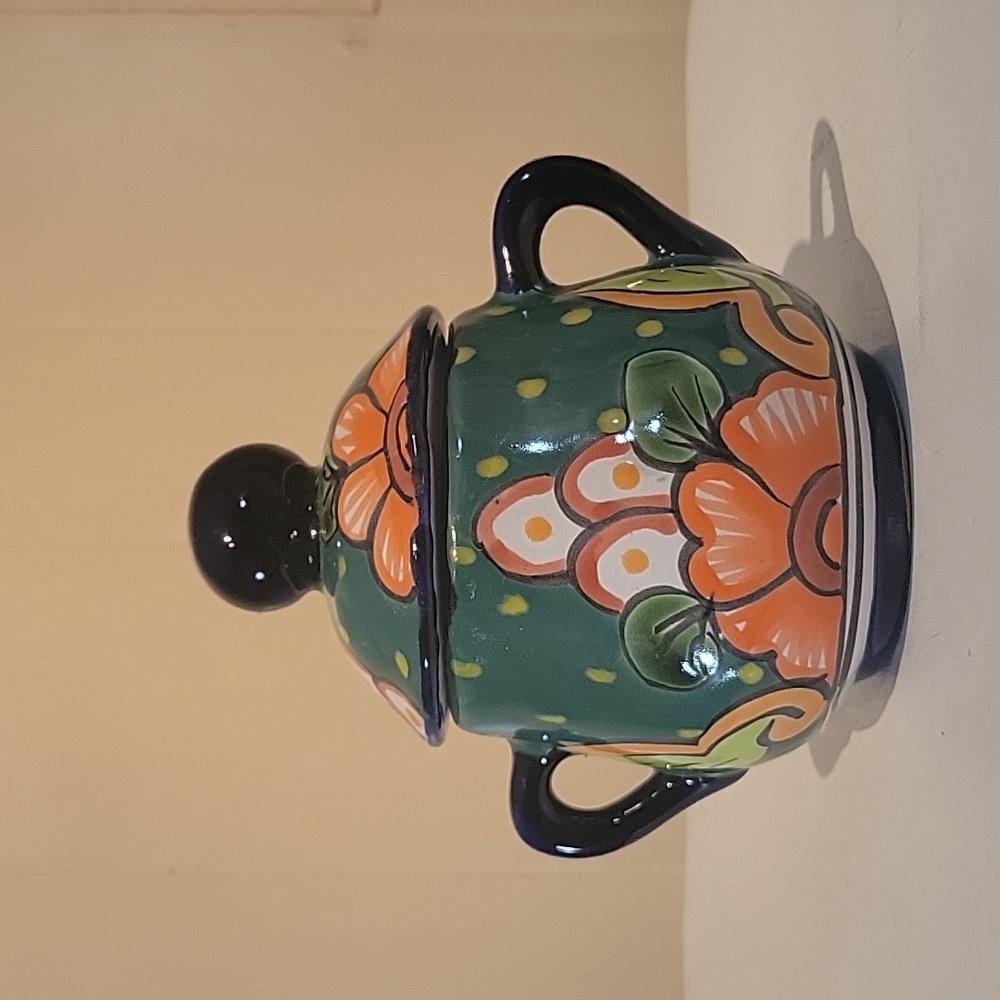 Telavera Mexican Lead Free Handpainted Mini Pot